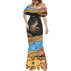 Aboriginal Dragonfly Mermaid Dress As Long As I Breathe You'll Be Remembered