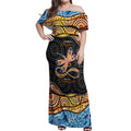 Aboriginal Dragonfly Off Shoulder Maxi Dress As Long As I Breathe You'll Be Remembered