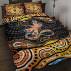 Aboriginal Dragonfly Quilt Bed Set As Long As I Breathe You'll Be Remembered