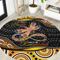 Aboriginal Dragonfly Round Carpet As Long As I Breathe You'll Be Remembered