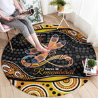 Aboriginal Dragonfly Round Carpet As Long As I Breathe You'll Be Remembered