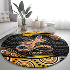Aboriginal Dragonfly Round Carpet As Long As I Breathe You'll Be Remembered