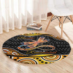 Aboriginal Dragonfly Round Carpet As Long As I Breathe You'll Be Remembered