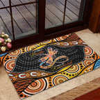 Aboriginal Dragonfly Rubber Doormat As Long As I Breathe You'll Be Remembered