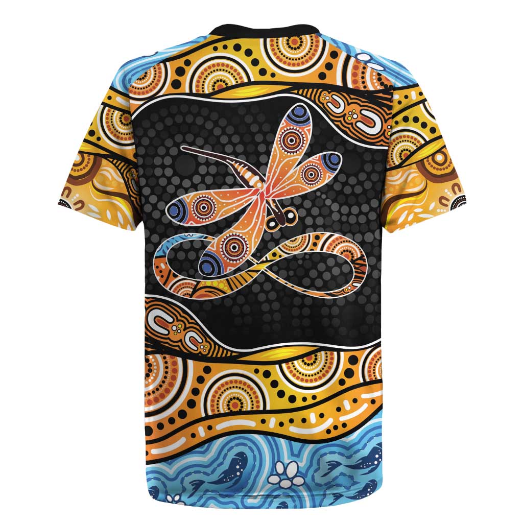 Aboriginal Dragonfly Rugby Jersey As Long As I Breathe You'll Be Remembered
