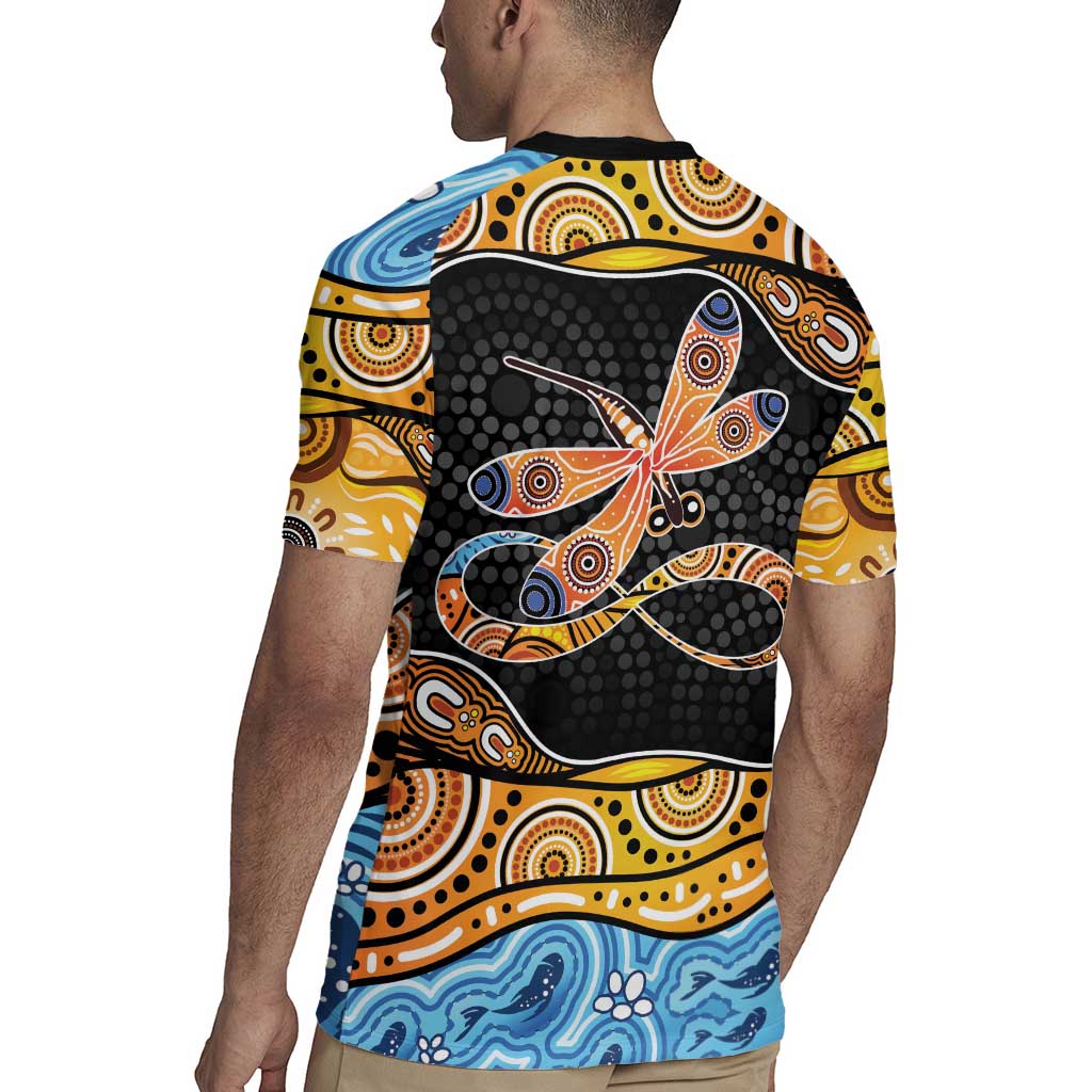 Aboriginal Dragonfly Rugby Jersey As Long As I Breathe You'll Be Remembered