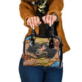 Aboriginal Dragonfly Shoulder Handbag As Long As I Breathe You'll Be Remembered
