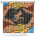 Aboriginal Dragonfly Shower Curtain As Long As I Breathe You'll Be Remembered