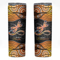 Aboriginal Dragonfly Skinny Tumbler As Long As I Breathe You'll Be Remembered