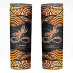 Aboriginal Dragonfly Skinny Tumbler As Long As I Breathe You'll Be Remembered