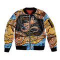 Aboriginal Dragonfly Sleeve Zip Bomber Jacket As Long As I Breathe You'll Be Remembered