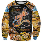 Aboriginal Dragonfly Sweatshirt As Long As I Breathe You'll Be Remembered
