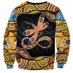 Aboriginal Dragonfly Sweatshirt As Long As I Breathe You'll Be Remembered
