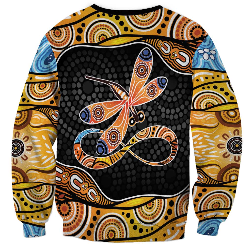 Aboriginal Dragonfly Sweatshirt As Long As I Breathe You'll Be Remembered