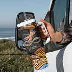 Aboriginal Dragonfly Tumbler With Handle As Long As I Breathe You'll Be Remembered