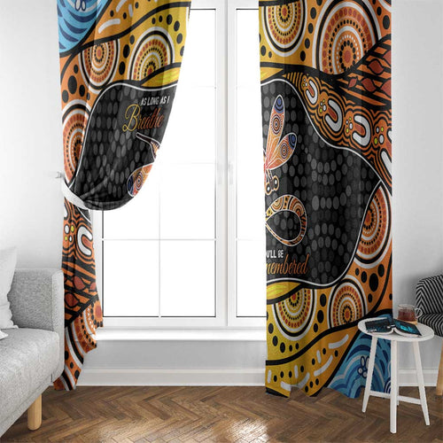 Aboriginal Dragonfly Window Curtain As Long As I Breathe You'll Be Remembered