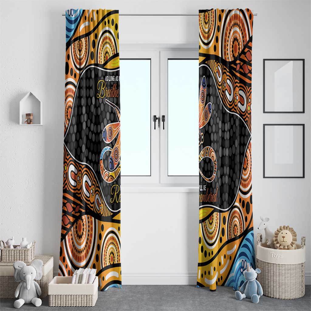 Aboriginal Dragonfly Window Curtain As Long As I Breathe You'll Be Remembered