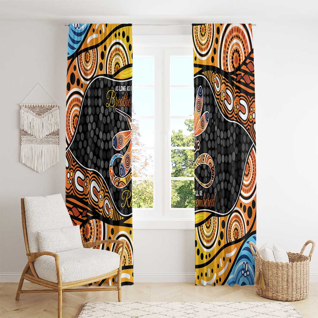 Aboriginal Dragonfly Window Curtain As Long As I Breathe You'll Be Remembered
