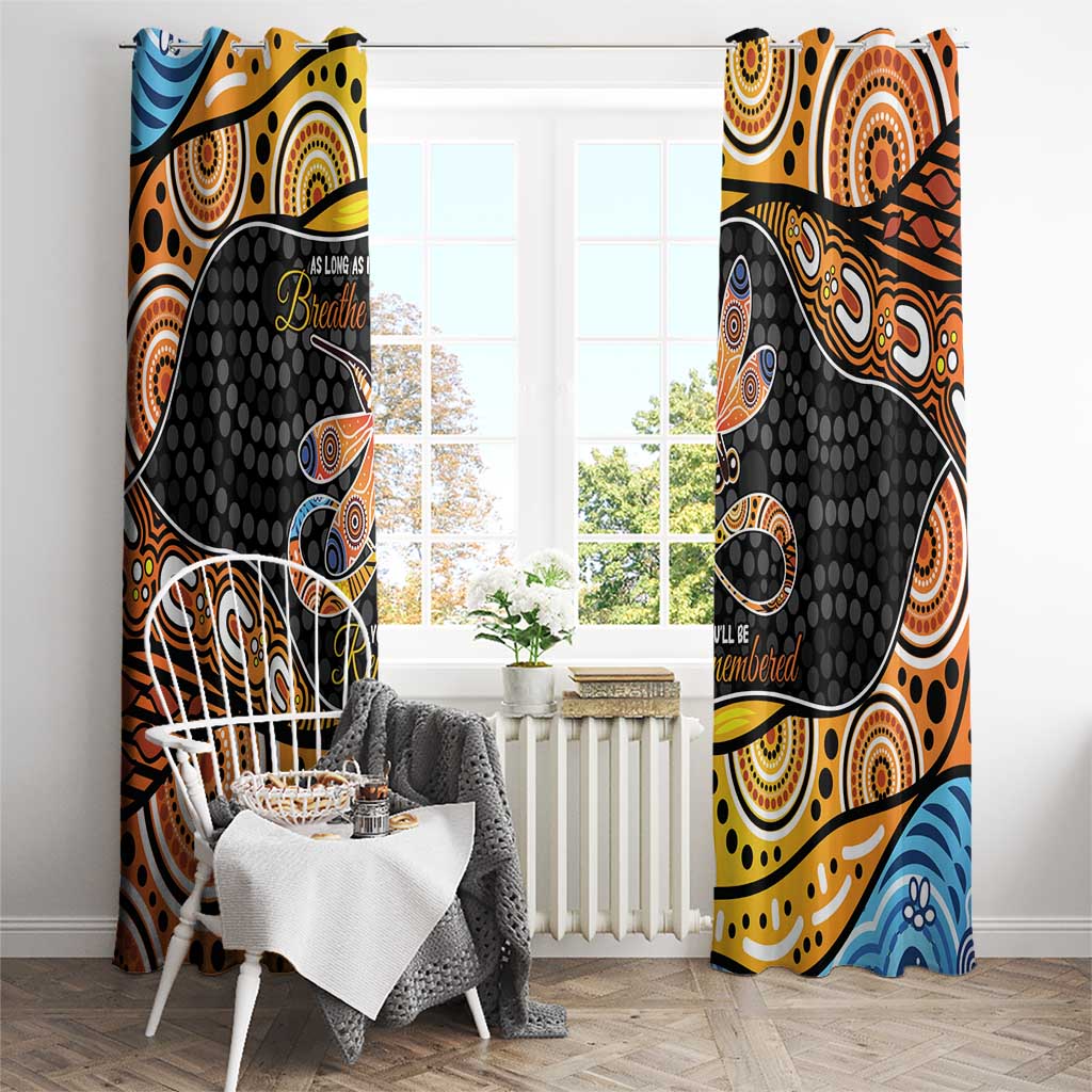 Aboriginal Dragonfly Window Curtain As Long As I Breathe You'll Be Remembered