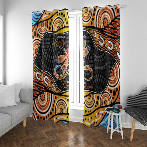 Aboriginal Dragonfly Window Curtain As Long As I Breathe You'll Be Remembered