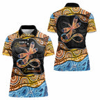 Aboriginal Dragonfly Women Polo Shirt As Long As I Breathe You'll Be Remembered