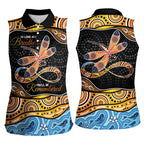 Aboriginal Dragonfly Women Sleeveless Polo Shirt As Long As I Breathe You'll Be Remembered