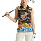 Aboriginal Dragonfly Women Sleeveless Polo Shirt As Long As I Breathe You'll Be Remembered