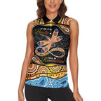 Aboriginal Dragonfly Women Sleeveless Polo Shirt As Long As I Breathe You'll Be Remembered