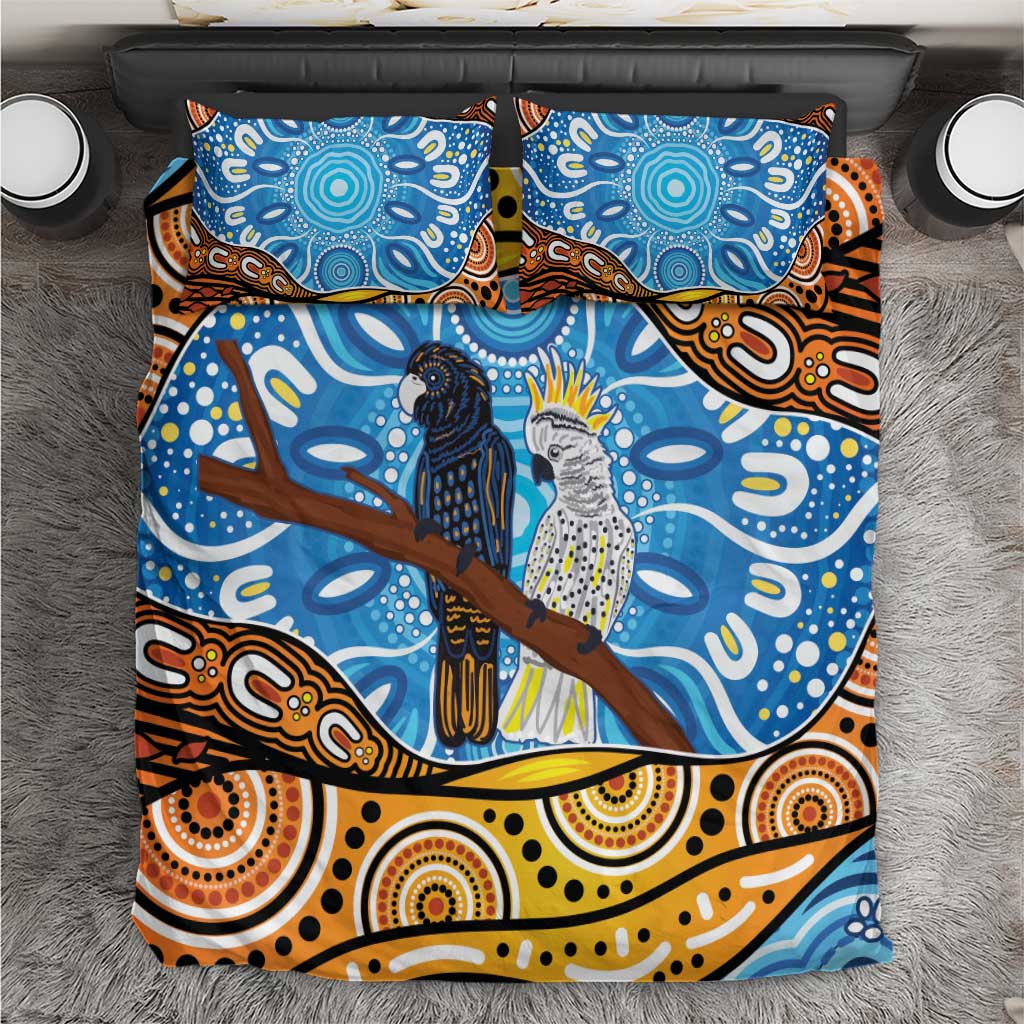 Australia Birds Aboriginal Art Bedding Set