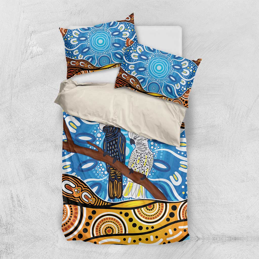 Australia Birds Aboriginal Art Bedding Set