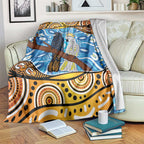 Australia Birds Aboriginal Art Blanket