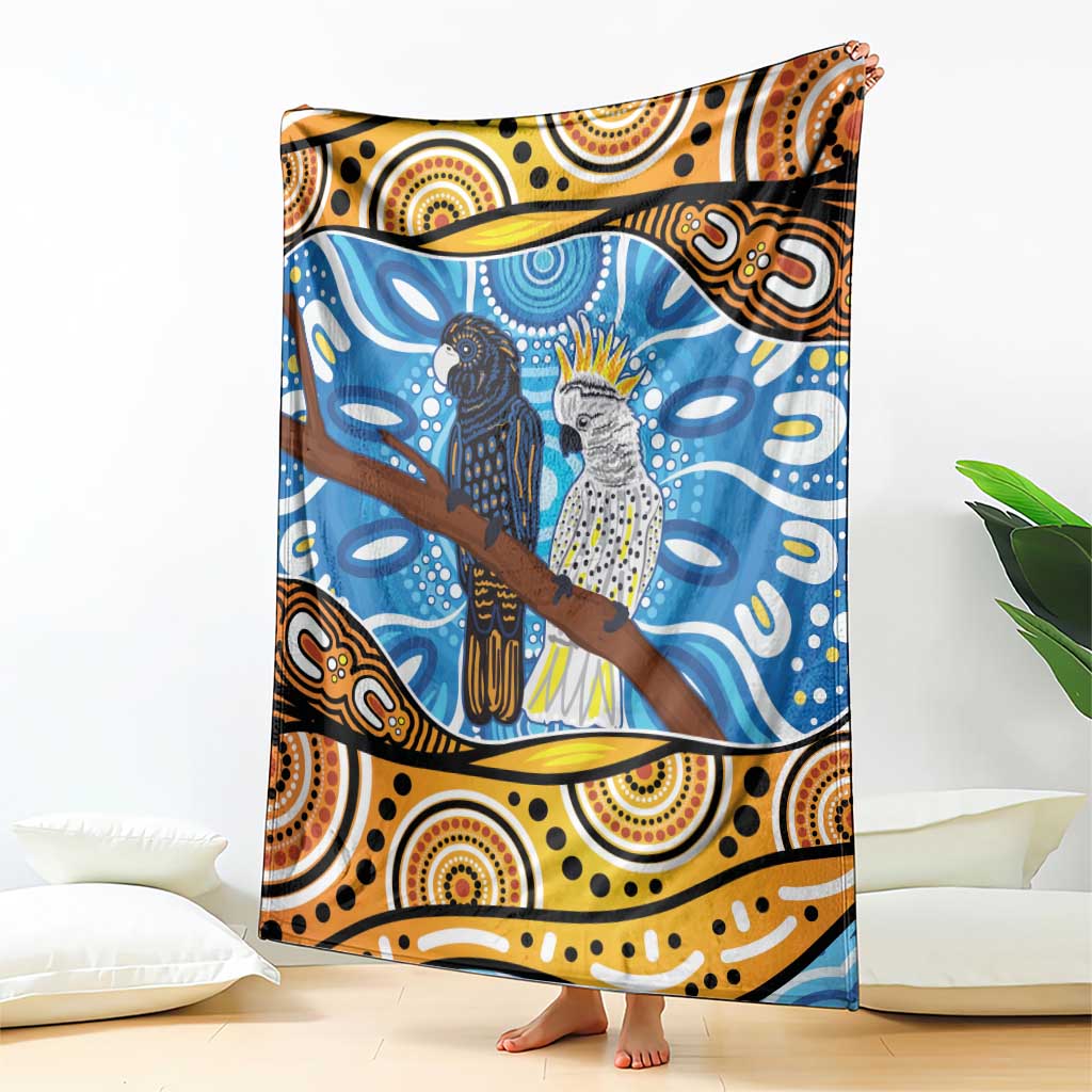 Australia Birds Aboriginal Art Blanket