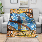 Australia Birds Aboriginal Art Blanket