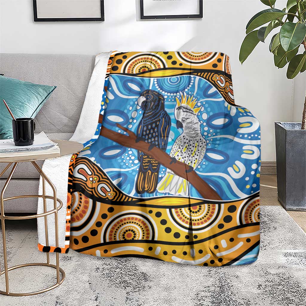 Australia Birds Aboriginal Art Blanket
