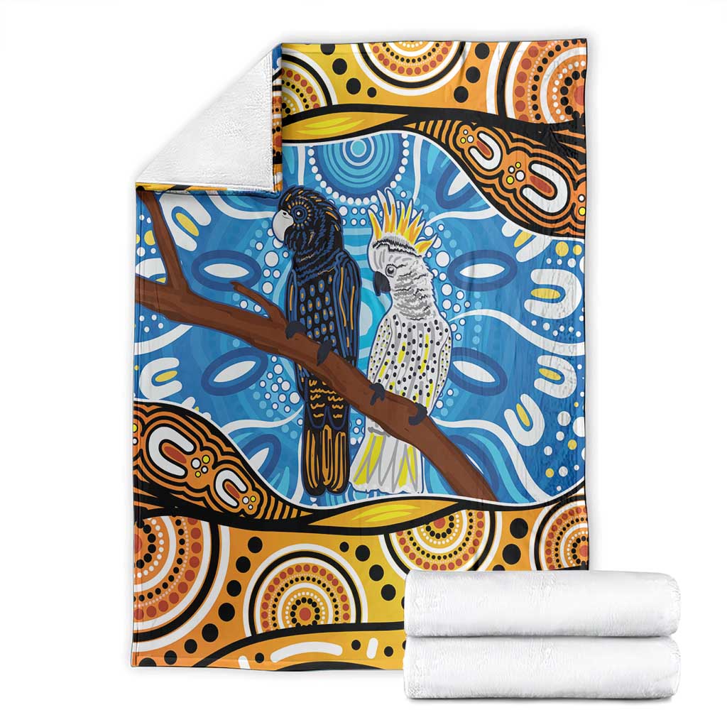 Australia Birds Aboriginal Art Blanket