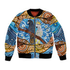 Australia Birds Aboriginal Art Bomber Jacket