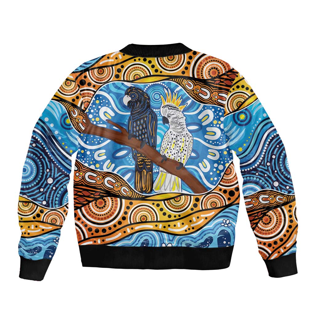 Australia Birds Aboriginal Art Bomber Jacket