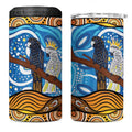 Australia Birds Aboriginal Art 4 in 1 Can Cooler Tumbler