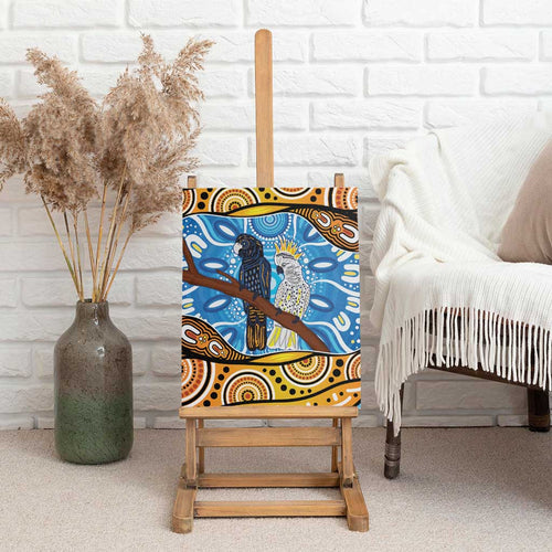 Australia Birds Aboriginal Art Canvas Wall Art