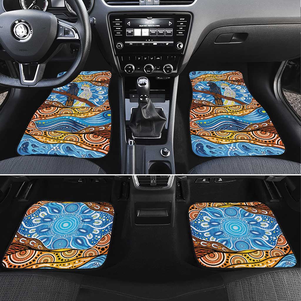 Australia Birds Aboriginal Art Car Mats