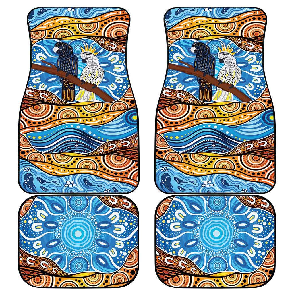Australia Birds Aboriginal Art Car Mats