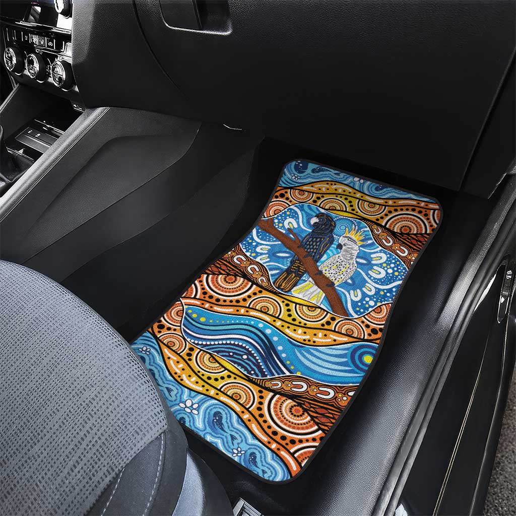 Australia Birds Aboriginal Art Car Mats