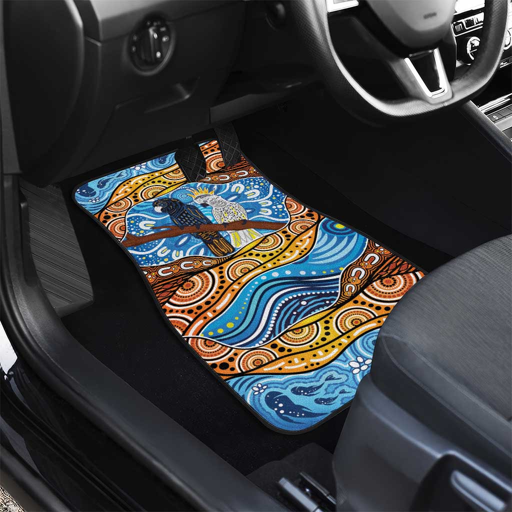 Australia Birds Aboriginal Art Car Mats