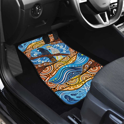Australia Birds Aboriginal Art Car Mats