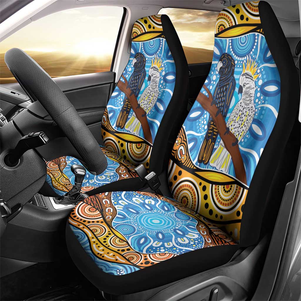 Australia Birds Aboriginal Art Car Seat Cover
