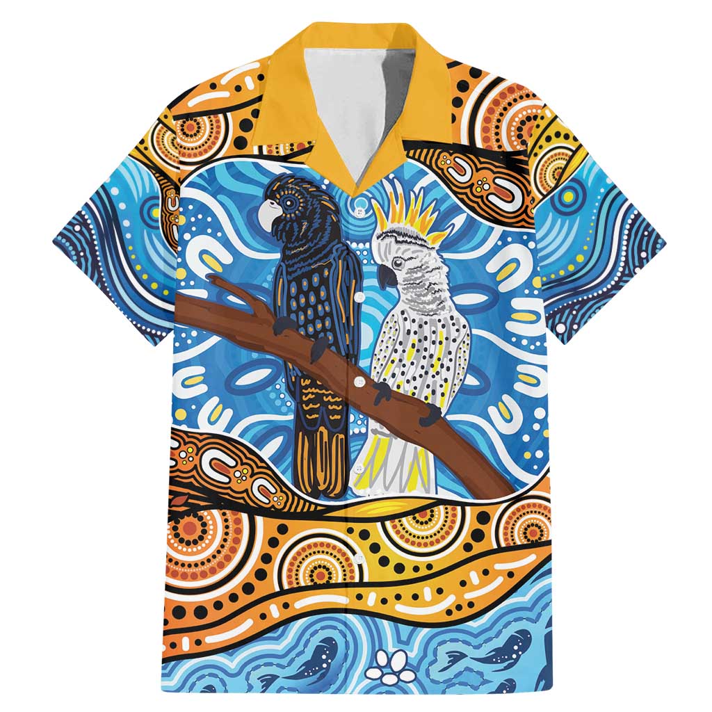 Australia Birds Aboriginal Art Family Matching Mermaid Dress and Hawaiian Shirt