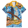 Australia Birds Aboriginal Art Family Matching Mermaid Dress and Hawaiian Shirt