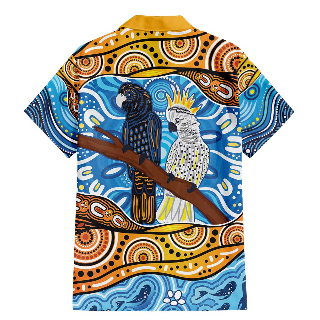 Australia Birds Aboriginal Art Family Matching Mermaid Dress and Hawaiian Shirt