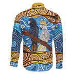 Australia Birds Aboriginal Art Family Matching Puletasi and Hawaiian Shirt