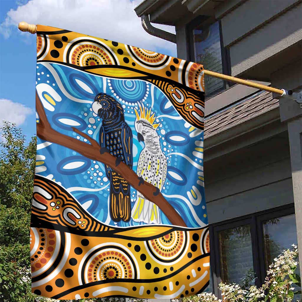 Australia Birds Aboriginal Art Garden Flag